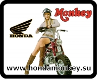 Номер Honda Monkey с девушкой